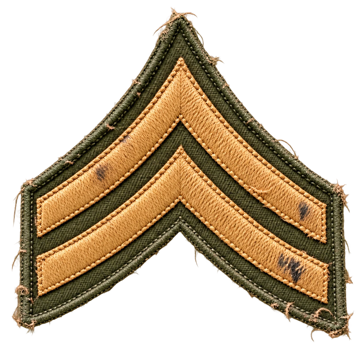 Worn corporal rank insignia