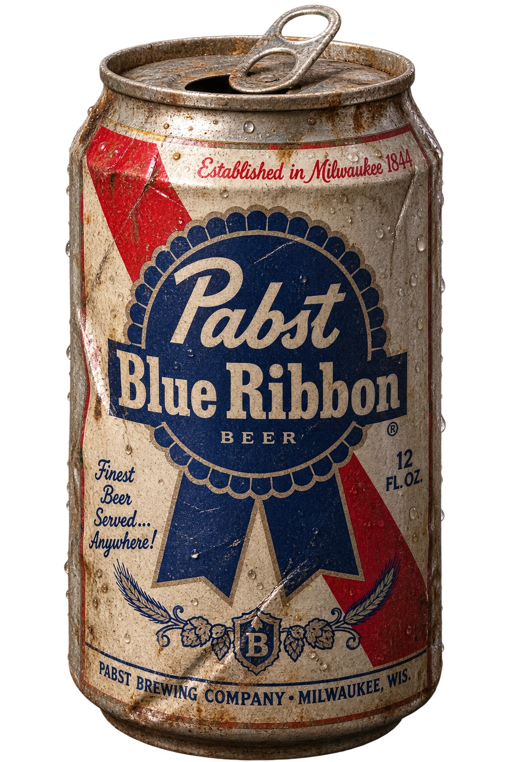 Pabst Blue Ribbon field can