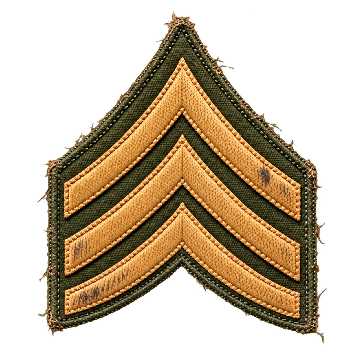 Worn sergeant rank insignia