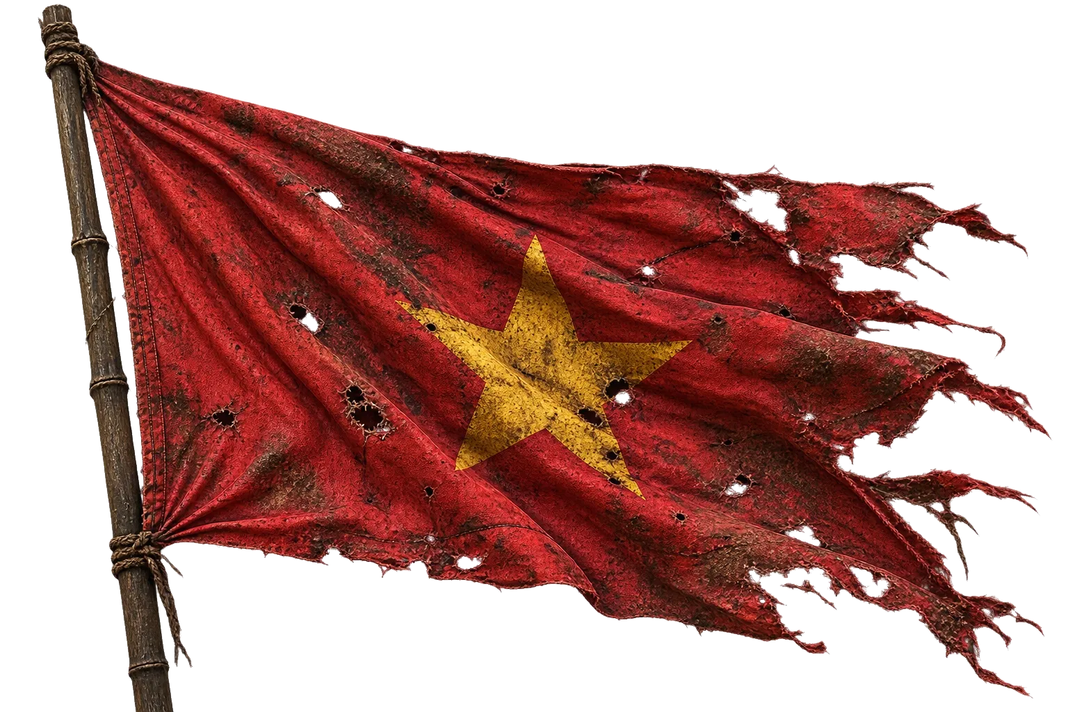 Captured NVA battle flag Jungle Trophy
